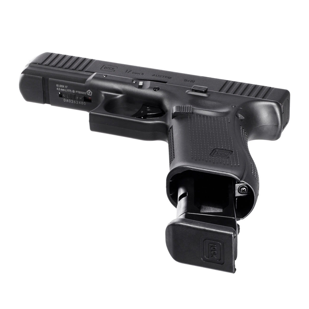 Glock 17 Gen5 MOS CO2 Luftpistole Kal. 4,5mm BB Blowback Metallschlitten schwarz Bild 4