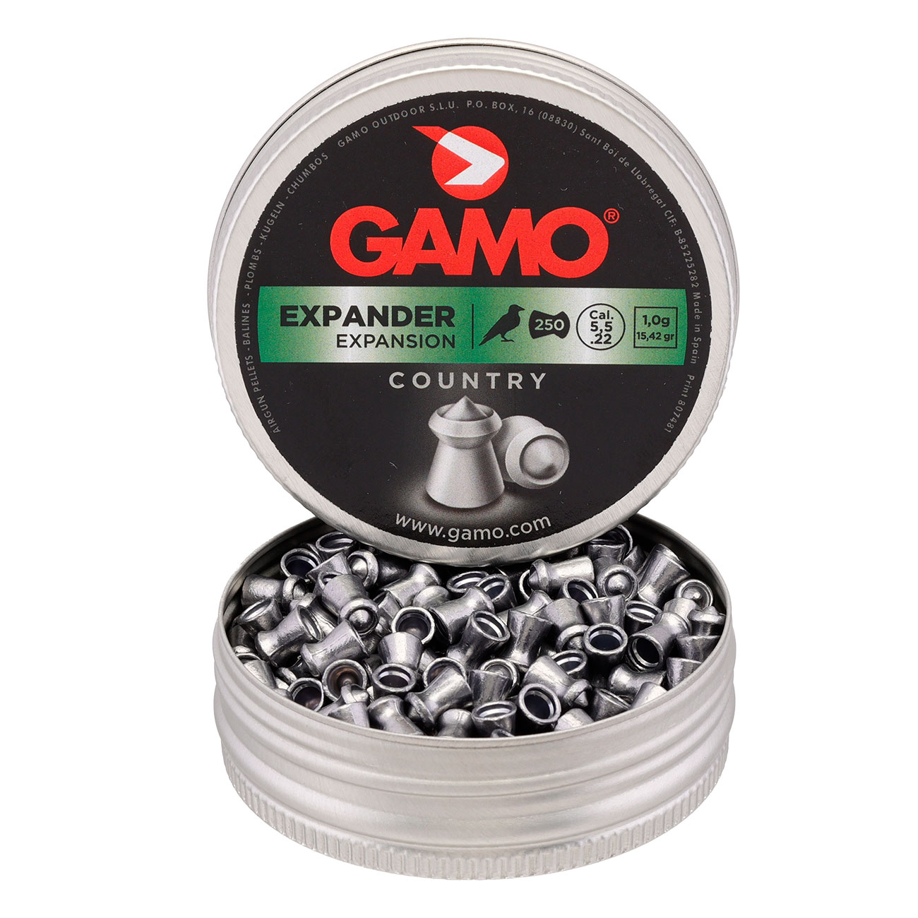 Gamo Country Expander Diabolo Hohlspitz Kal. 5,5mm 1,0g 250er Dose