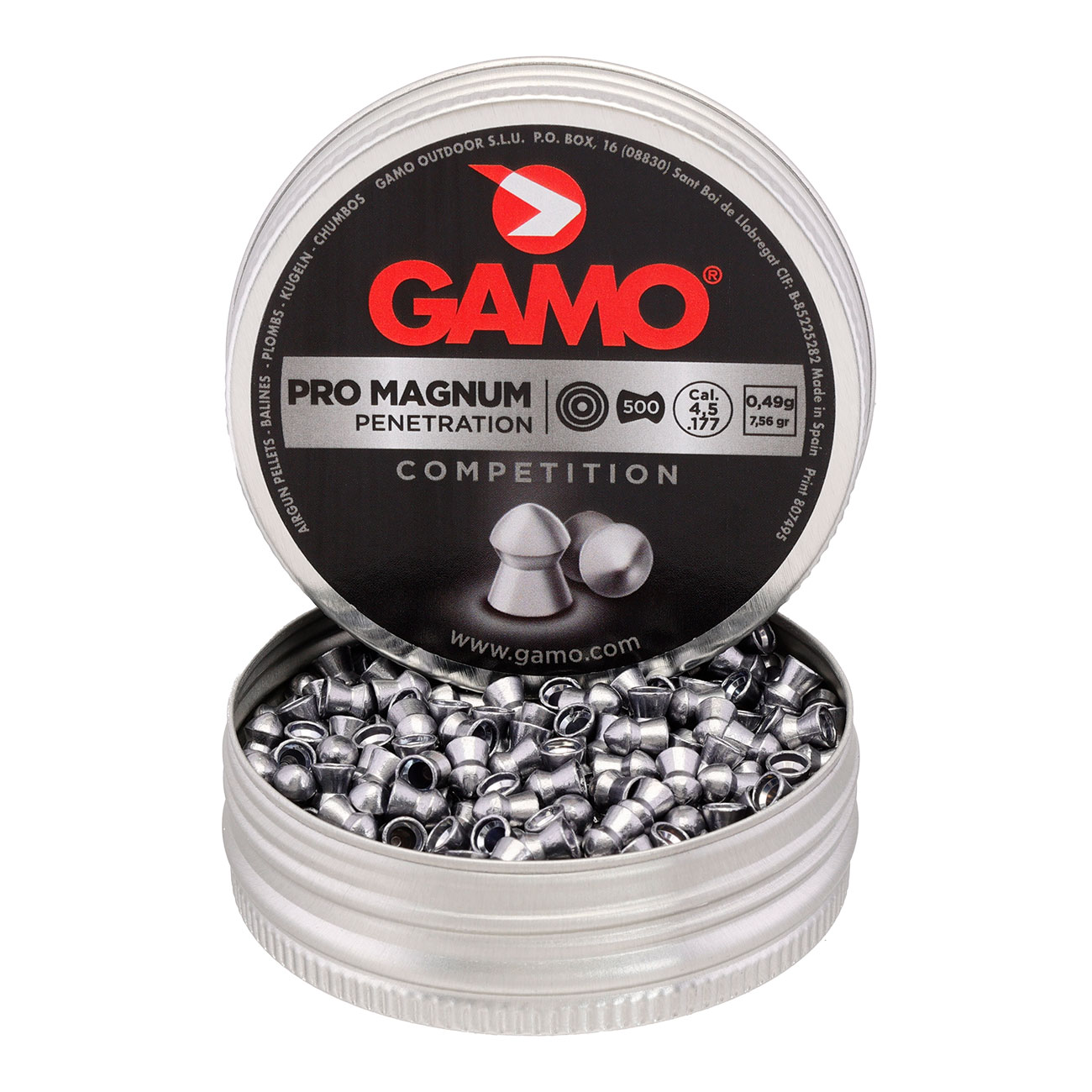 Gamo Rundkopf Diabolos Pro Magnum Competition Kal. 4,5mm 0,49 Gramm 500er Dose