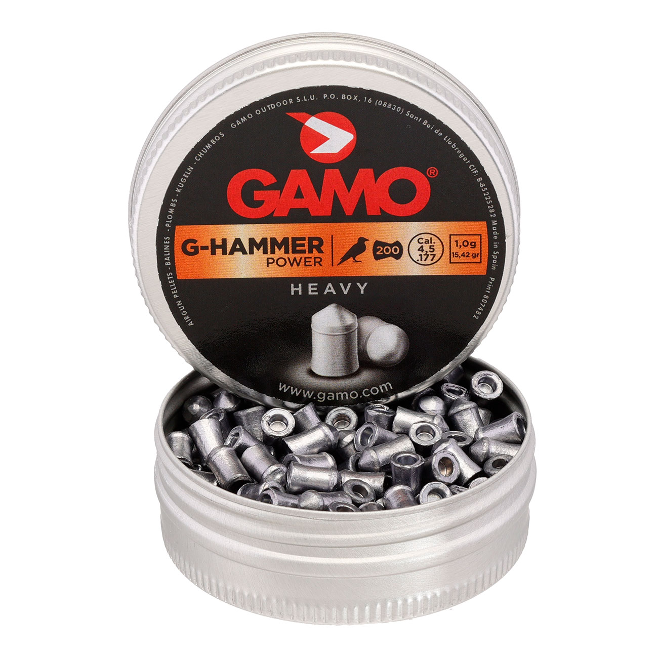 Gamo Spitzkopf Diabolos G-Hammer Heavy Power Kal. 4,5mm 1,0 Gramm 200er Dose