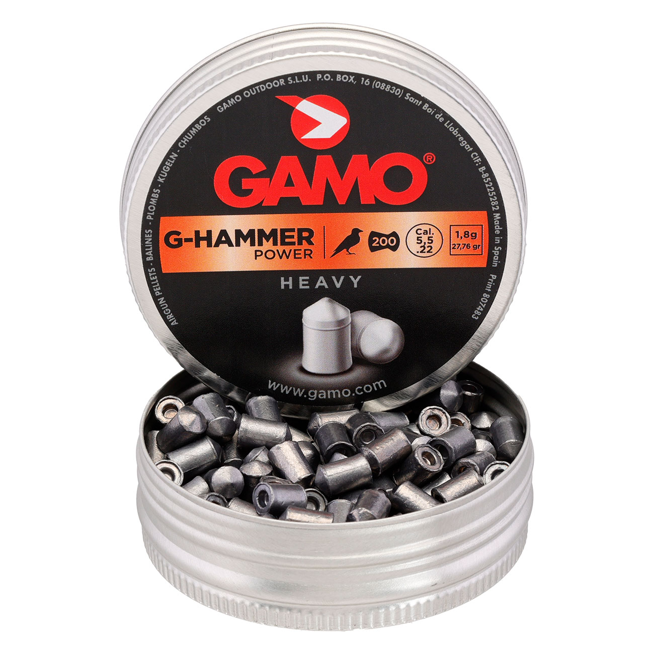 Gamo Spitzkopf Diabolos G-Hammer Heavy Power Kal. 5,5mm 1,8 Gramm 200er Dose