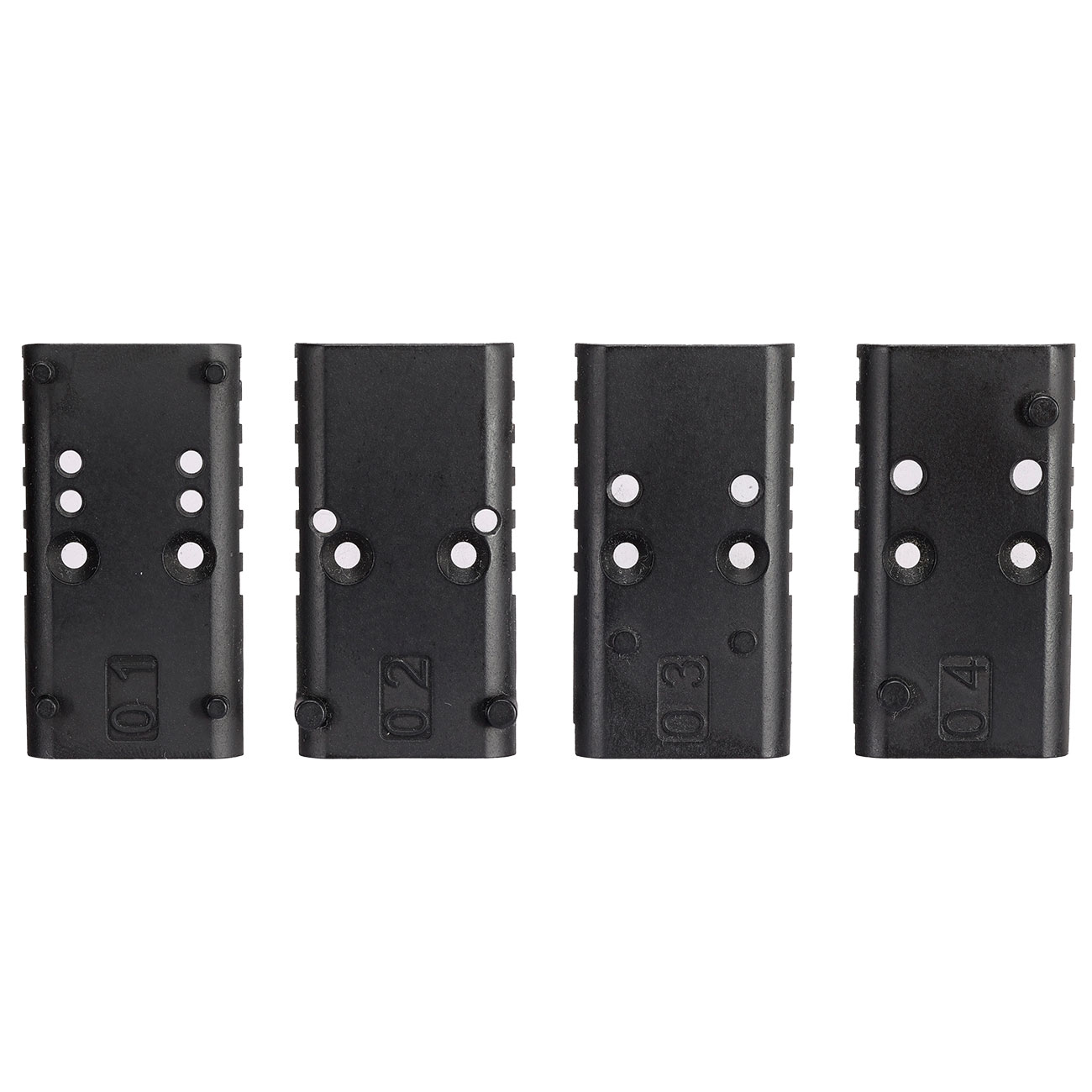 Umarex Adapterplatten 4er Set fr Glock Luftpistolen und Softairpistolen mit MOS-Standard Bild 2