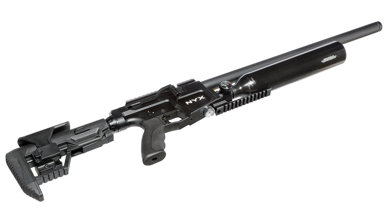 Reximex NYX Pressluftgewehr 4,5mm Diabolo schwarz inkl. 2 x 14-Schuss Magazin und Einzelschussadapter Bild 11