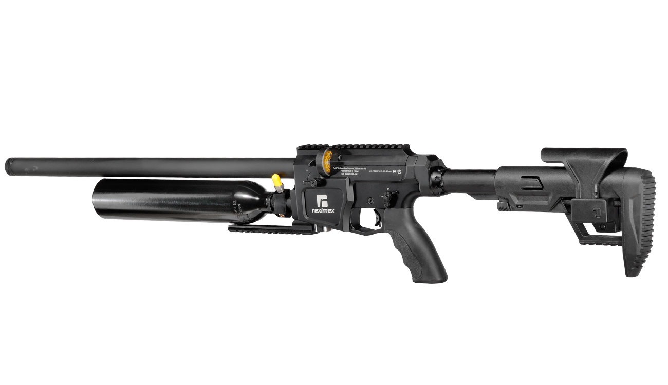 Reximex NYX Pressluftgewehr 4,5mm Diabolo schwarz inkl. 2 x 14-Schuss Magazin und Einzelschussadapter Bild 2