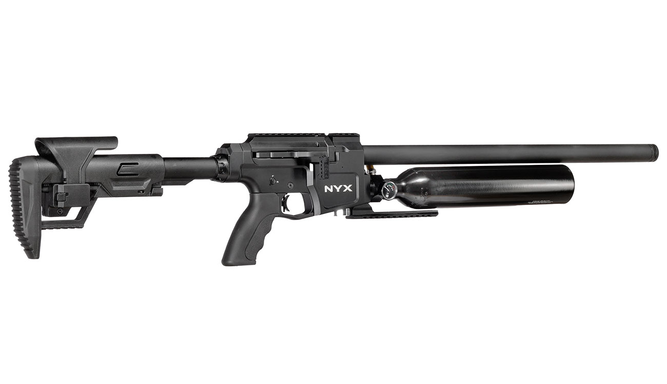 Reximex NYX Pressluftgewehr 4,5mm Diabolo schwarz inkl. 2 x 14-Schuss Magazin und Einzelschussadapter Bild 5