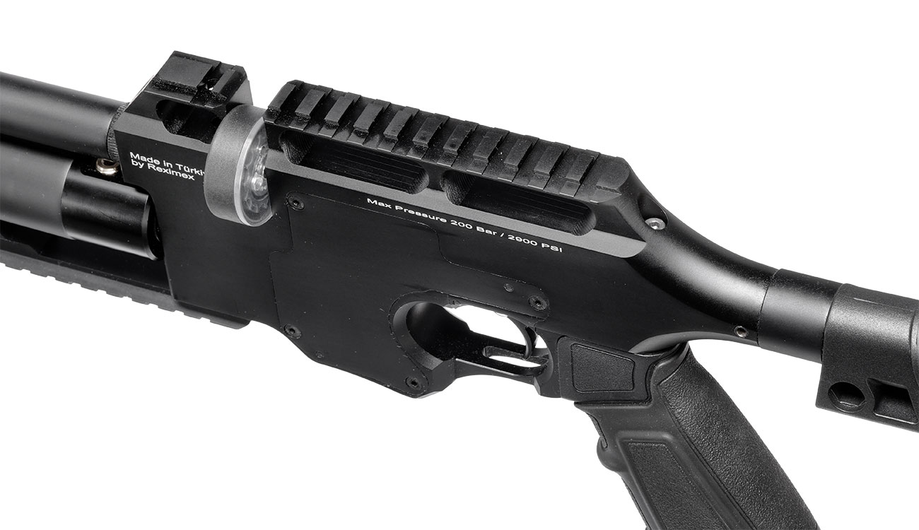 Reximex Force 1 Pressluftgewehr PCP Kal. 4,5mm Diabolo schwarz inkl. 2 x 14-Schuss Magazin u. Waffenkoffer Bild 3