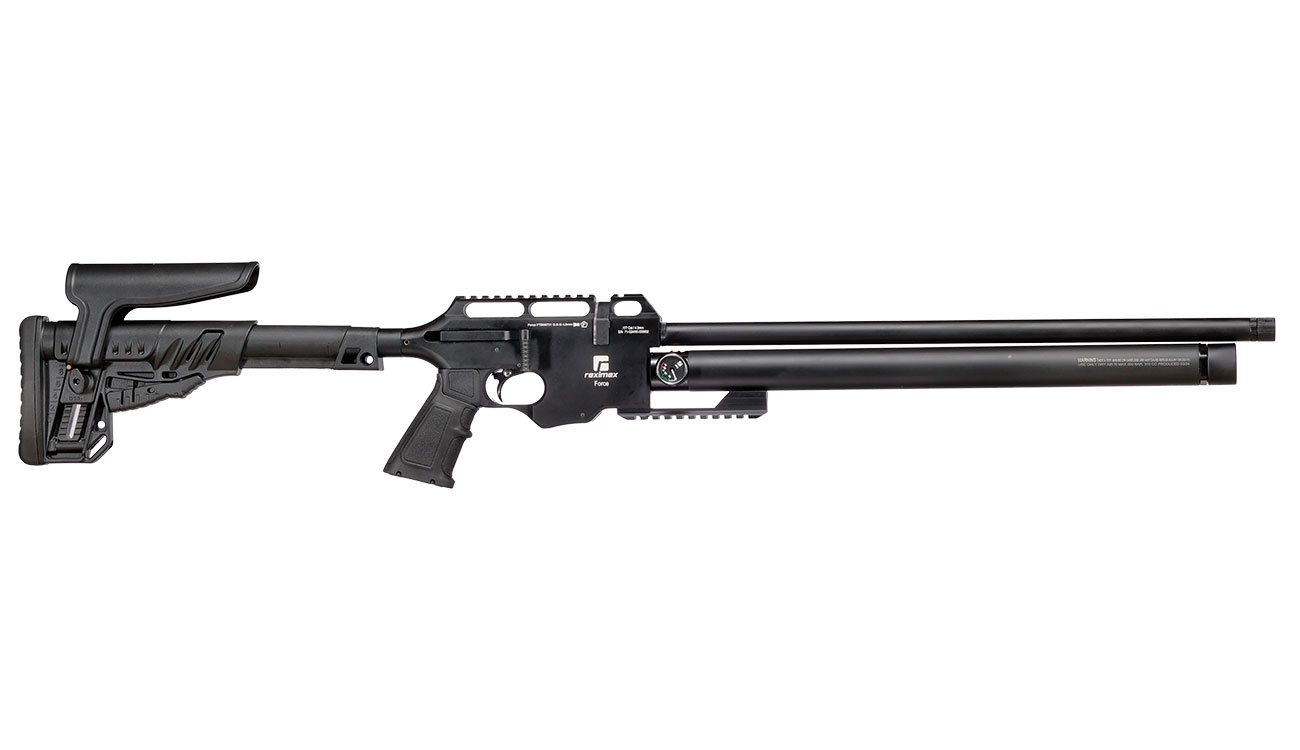 Reximex Force 1 Pressluftgewehr PCP Kal. 4,5mm Diabolo schwarz inkl. 2 x 14-Schuss Magazin u. Waffenkoffer Bild 4