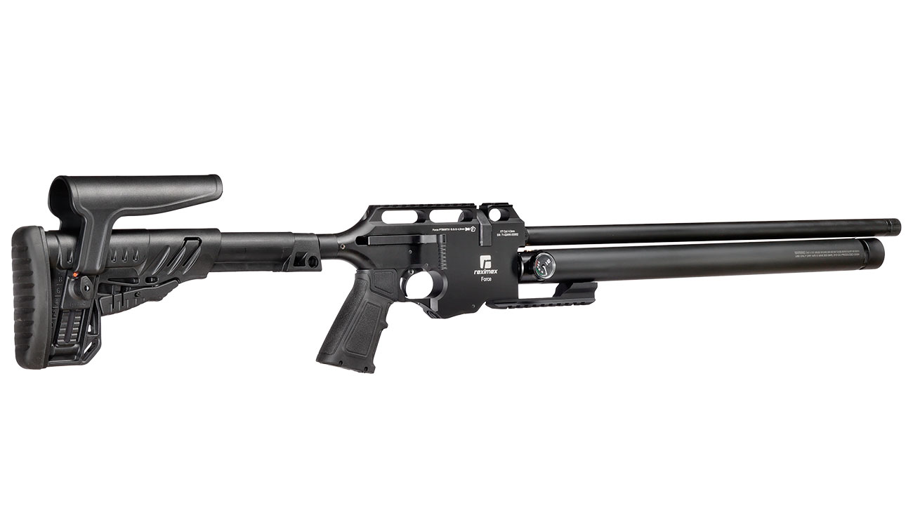 Reximex Force 1 Pressluftgewehr PCP Kal. 4,5mm Diabolo schwarz inkl. 2 x 14-Schuss Magazin u. Waffenkoffer Bild 5