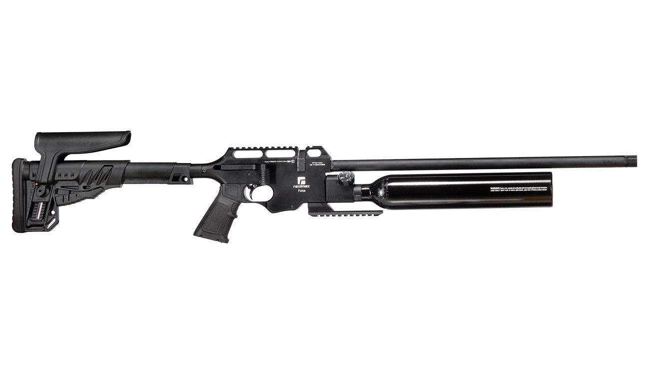 Reximex Force 2 Pressluftgewehr 4,5mm Diabolo schwarz inkl. 2 x 14-Schuss Magazin und Waffenkoffer Bild 4