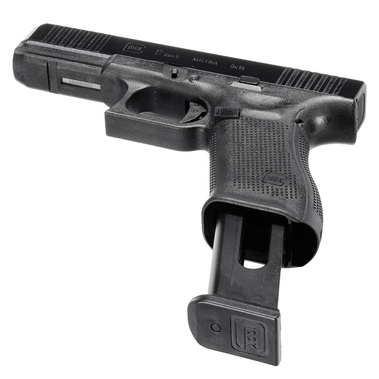 Glock 17 Gen5 MOS CO2 Luftpistole Kal. 4,5mm BB Blowback Metallschlitten schwarz inkl. Red-Dot Adapterplatten Bild 4