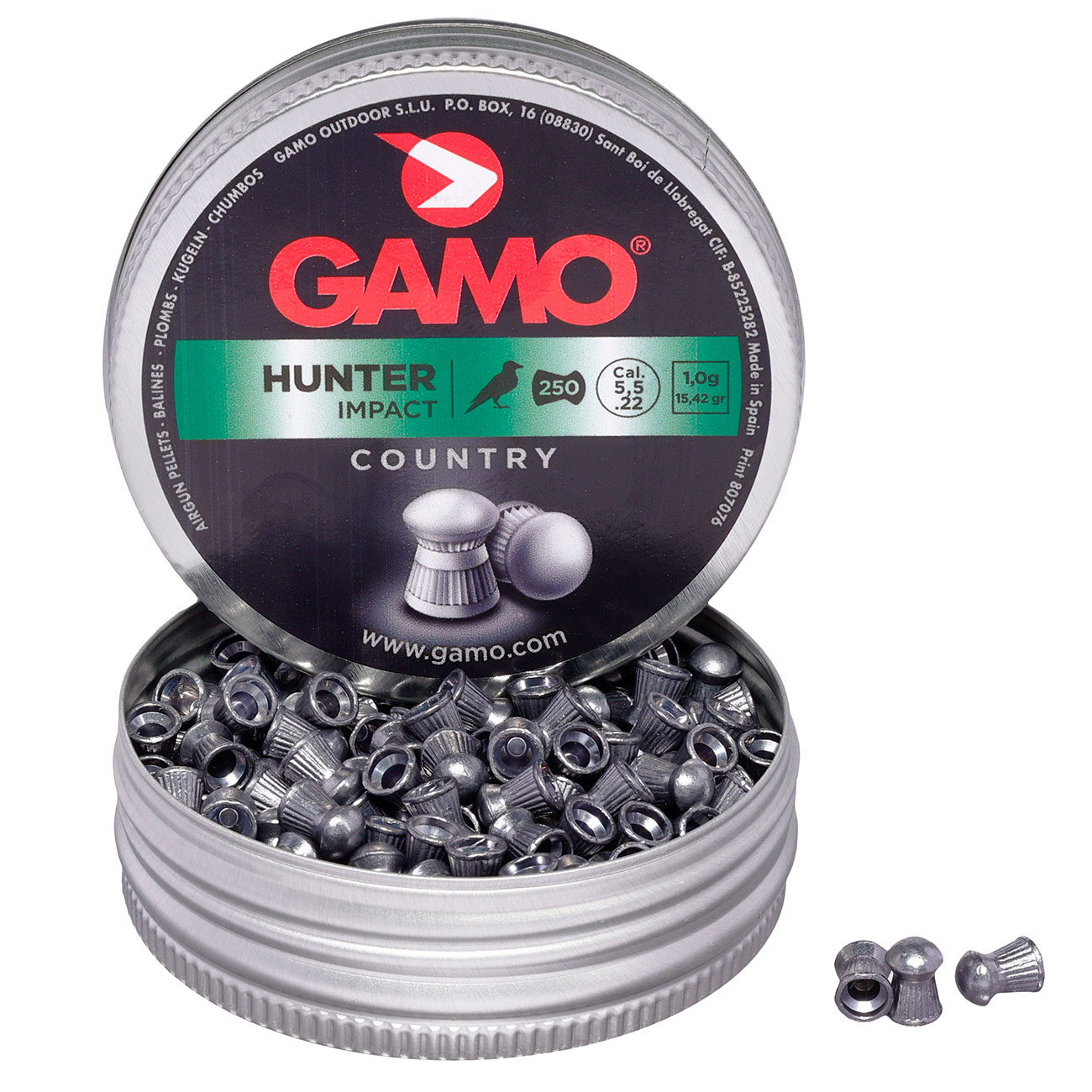 Gamo Rundkopf Diabolos Hunter Impact Kal. 5,5mm 1,0g 250er Dose