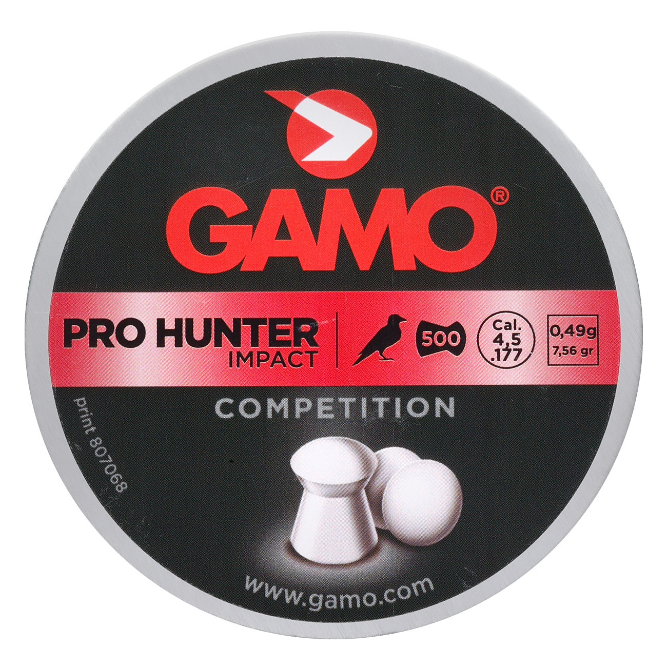 Gamo Pro Hunter Impact Rundkopf Diabolos Kal. 4,5mm 0,49g 500er Dose Bild 3