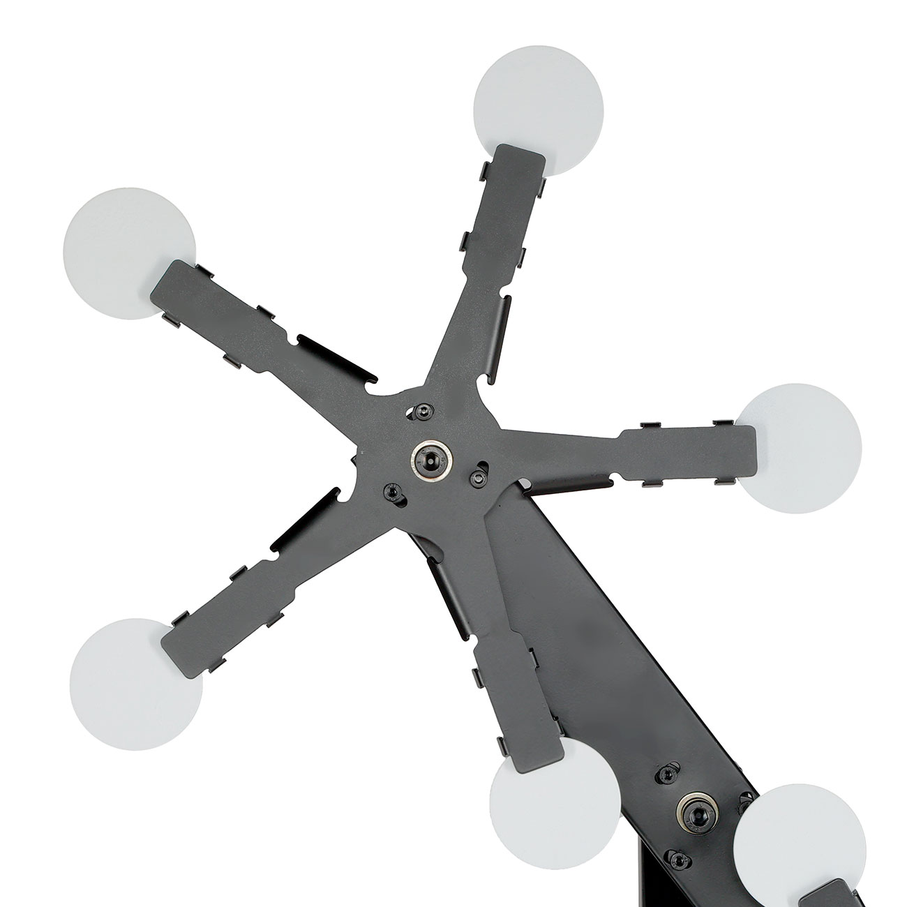 WoSport Double Star Target mit 10 Zielen doppeltes Kreis-Pendelspiel aus Stahl schwarz Bild 8
