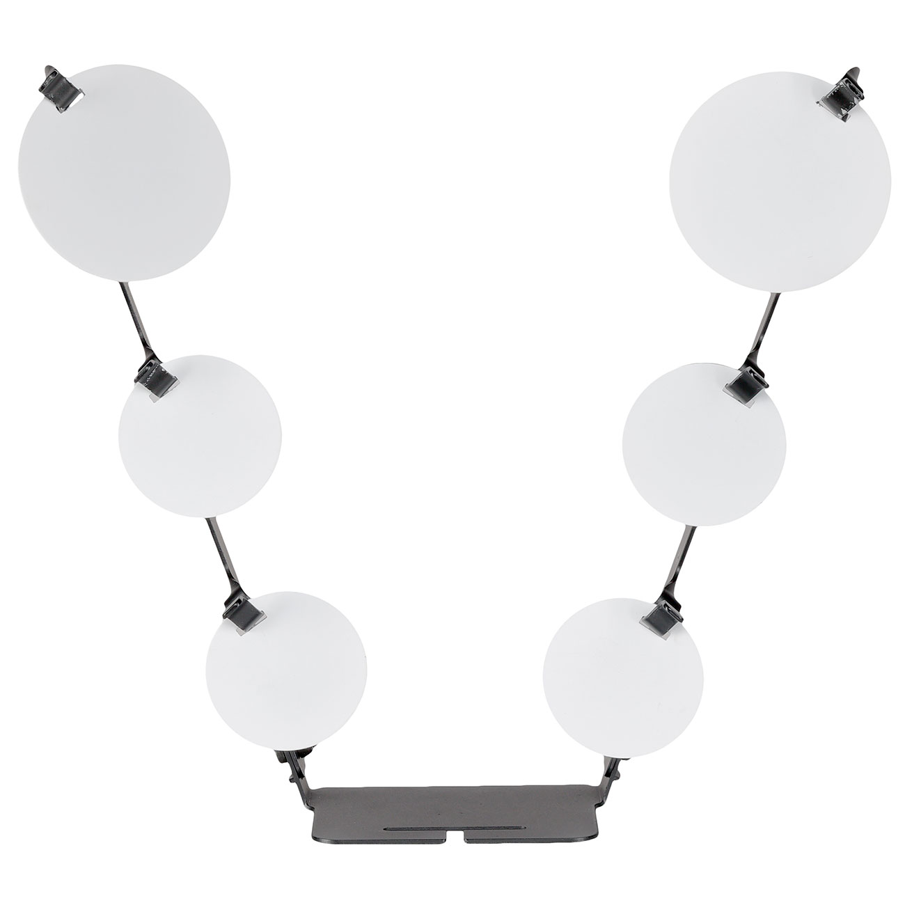 WoSport V-Shaped The Ladder Target mit 6 Zielen Metall Pendelspiel schwarz Bild 1