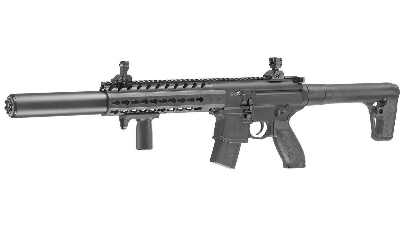 Sig Sauer MCX CO2 Luftgewehr Set 4,5 mm + 5 x 88 g CO2 Kartuschen + 3 Dosen Max Tactical Diabolos Kal. 4,5mm Bild 1