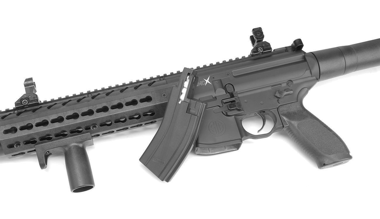 Sig Sauer MCX CO2 Luftgewehr Set 4,5 mm + 5 x 88 g CO2 Kartuschen + 3 Dosen Max Tactical Diabolos Kal. 4,5mm Bild 4