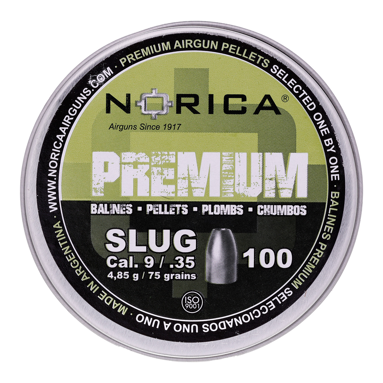 Norica Premium Diabolo Slug Kal. 9mm Hohlspitz 4,85g 100er Dose Bild 3