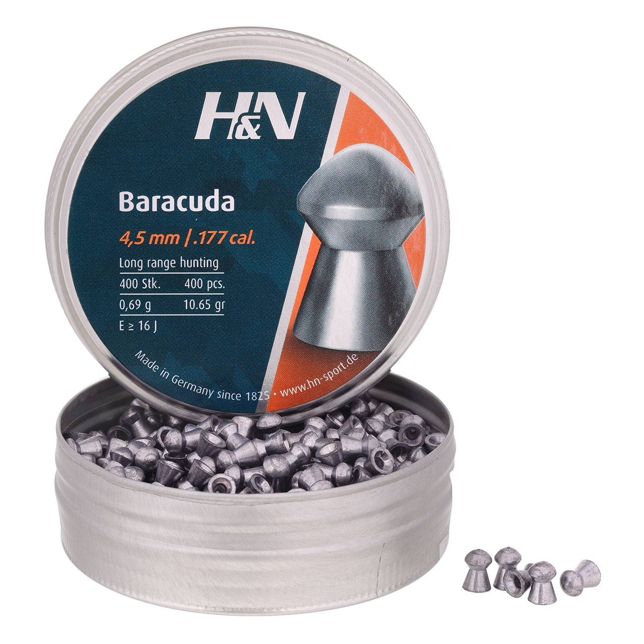 H&N Baracuda Rundkopf-Diabolos 4,5mm 400 Stck