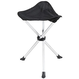 Basic Nature Dreibeinhocker Travelchair Sandwich klappbar schwarz