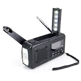 Origin Outdoors Notfall Kurbelradio DAB+ Multi schwarz FM, AM, SW, SOS-Alarm, Powerbank, Solar und LED Lampe