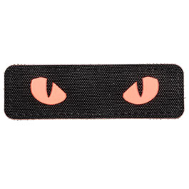 M-Tac Patch mit Klettflche Cat Eyes schwarz/rot nachleuchtend
