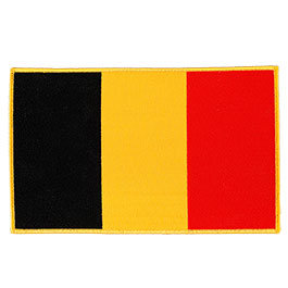Aufnher Flagge Belgien mit Bgelflche gro
