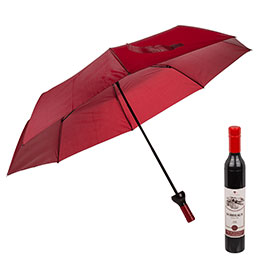 Regenschirm Weinflasche mit Flaschenhlle 90 cm