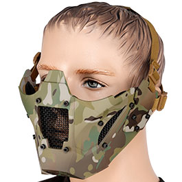 WoSport Iron Warrior Maske Lower Face mit Halterung fr / ohne FAST Helme camo