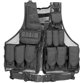 WoSport Tactical Mesh Weste / Law Enforcement Einsatzweste schwarz