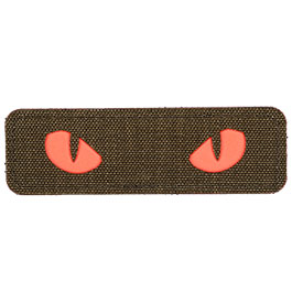 M-Tac Patch mit Klettflche Cat Eyes oliv/rot nachleuchtend