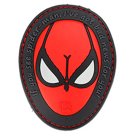 JTG 3D Rubber Patch mit Klettflche Spiderboobs schwarz/rot