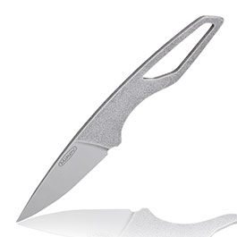 Mikov Neck Knife Leaf Bhler N690 Stahl silber inkl. Kydexscheide
