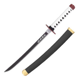 Haller Mini Katana Demon Slayer Giyu schwarz/wei inkl. Scheide und Schwertstnder