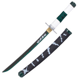 Haller Mini Katana Demon Slayer Sanemi schwarz/grn inkl. Scheide und Schwertstnder