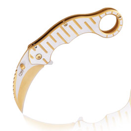 Herbertz Karambit silber/gold inkl. Grtelclip