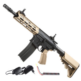 Versandrckufer G&G CM16 Raider 2.0 M-LOK Komplettset S-AEG 6mm BB Desert Tan