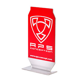 APS Logo ePopper Popper Target Aluminium Dosen-bungsziel rot