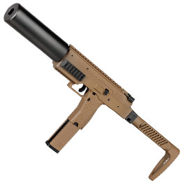 Vorsk VMP-1X PDW Polymer SMG GBB 6mm BB tan - Set mit Silencer / Ersatzmagazin