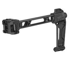 Strike Industries Dual Folding Adapter Schaft mit FSA Schaftkappe und Stabilizer End f. 20 - 22 mm Schienen schwarz