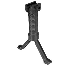 WoSport Tactical Bipod Frontgriff mit integriertem Zweibein f. 20 - 22mm Schienen schwarz