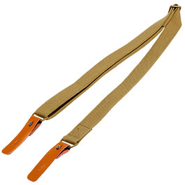 WoSport 2-Punkt Tragegurt Original AK-Style aus Baumwolle High Quality tan