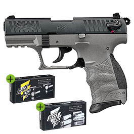 Walther P22Q Schreckschuss Pistole 9mm P.A.K. Cerakote Meteor Gray Sondermodell inkl. 100 Schuss Platzpatronen