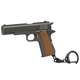 WoSport Schlsselanhnger M1911 A1 Pistole 1:4 Miniaturmodell grau/braun