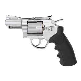 KLI HERC CO2-Revolver 2,5 Zoll Kal. 4,5mm Stahl-BB Vollmetall chrom/schwarz