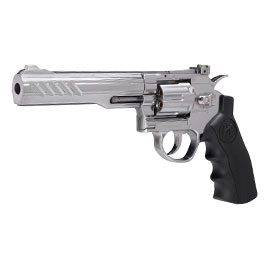 KLI HERC CO2-Revolver 6 Zoll Kal. 4,5mm Stahl-BB Vollmetall chrom/schwarz