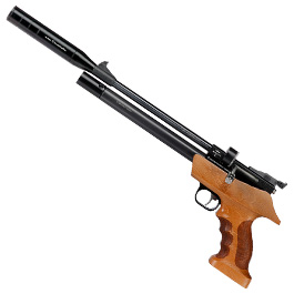 Diana Bandit Pressluftpistole PCP Kal. 4,5 mm Diabolo Buchenholz mit integriertem Regulator inkl. Schalldmpfer und 9-Schuss Mag