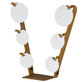 WoSport V-Shaped The Ladder Target mit 6 Zielen Metall Pendelspiel tan