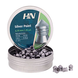 H&N Silver Point Spitzkopf-Diabolos 6,35mm 150 Stck