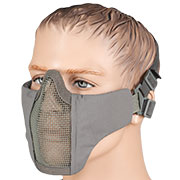 WoSport WST Glory Airsoft Gittermaske Lower Face grau