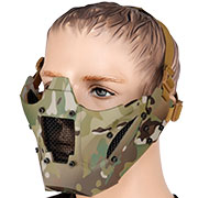 WoSport Iron Warrior Maske Lower Face mit Halterung fr / ohne FAST Helme camo